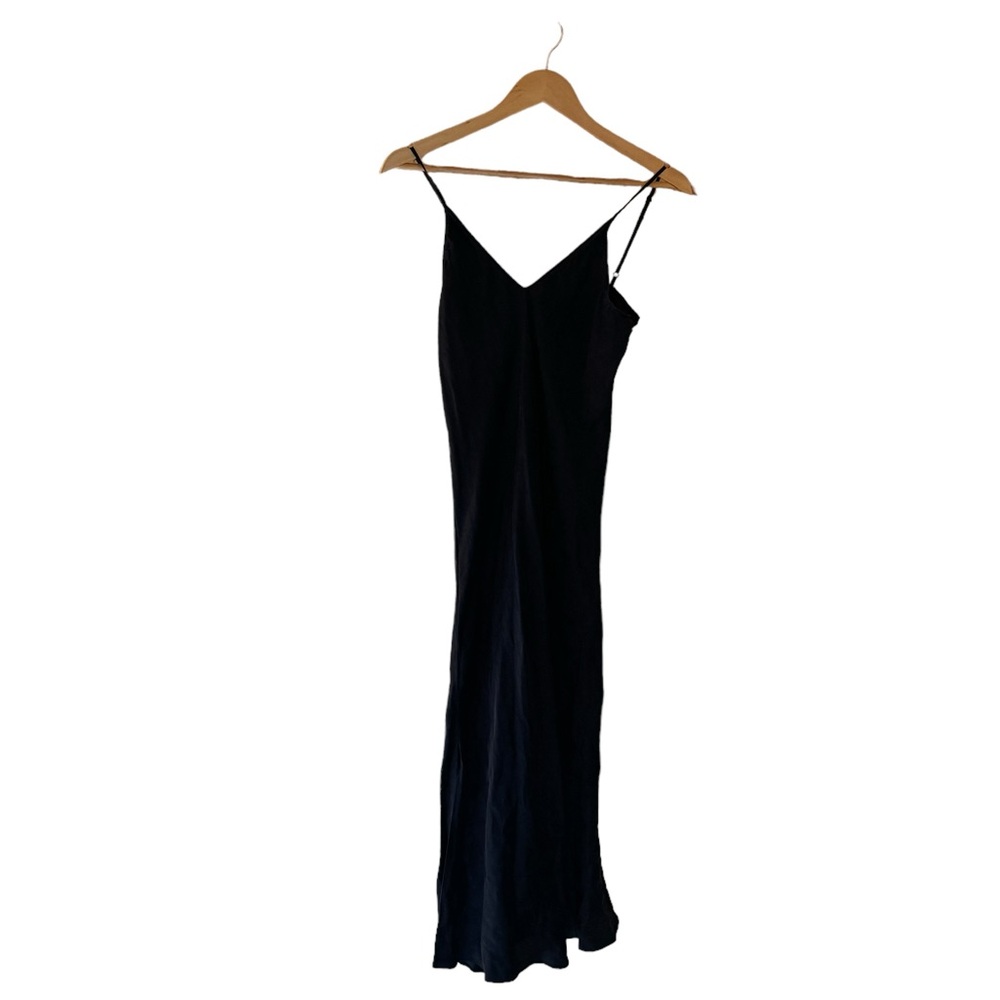 Billy Reid Silk Midi Length Black Slip Dress. Size XS. - Picture 9 of 14